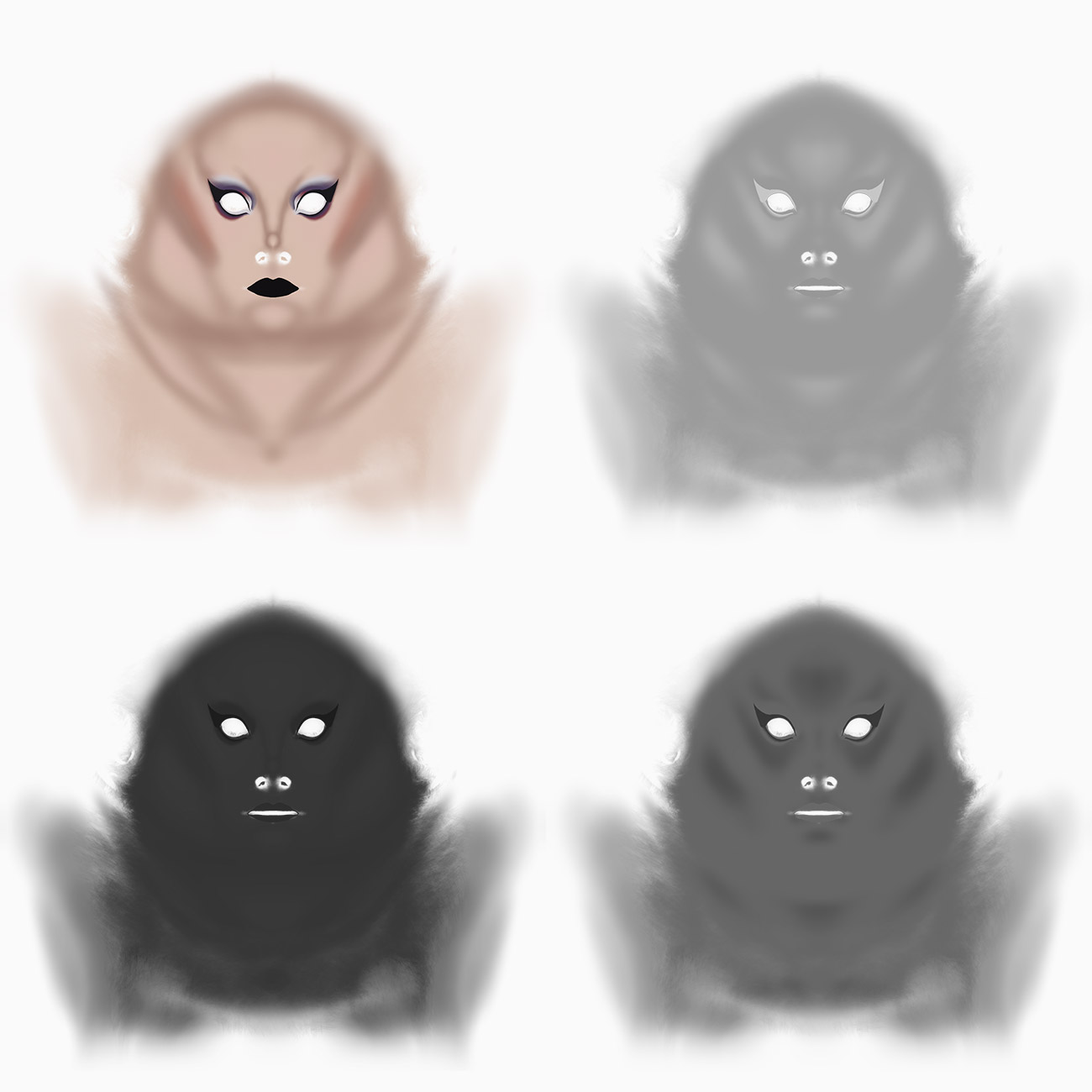 Goth Makeup White Overlay Texture